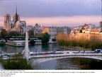 Paris Notre Dame Kathedrale und Seine Fluss
