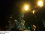 Skulptur von Victor Hugo in Vianden bei Nacht